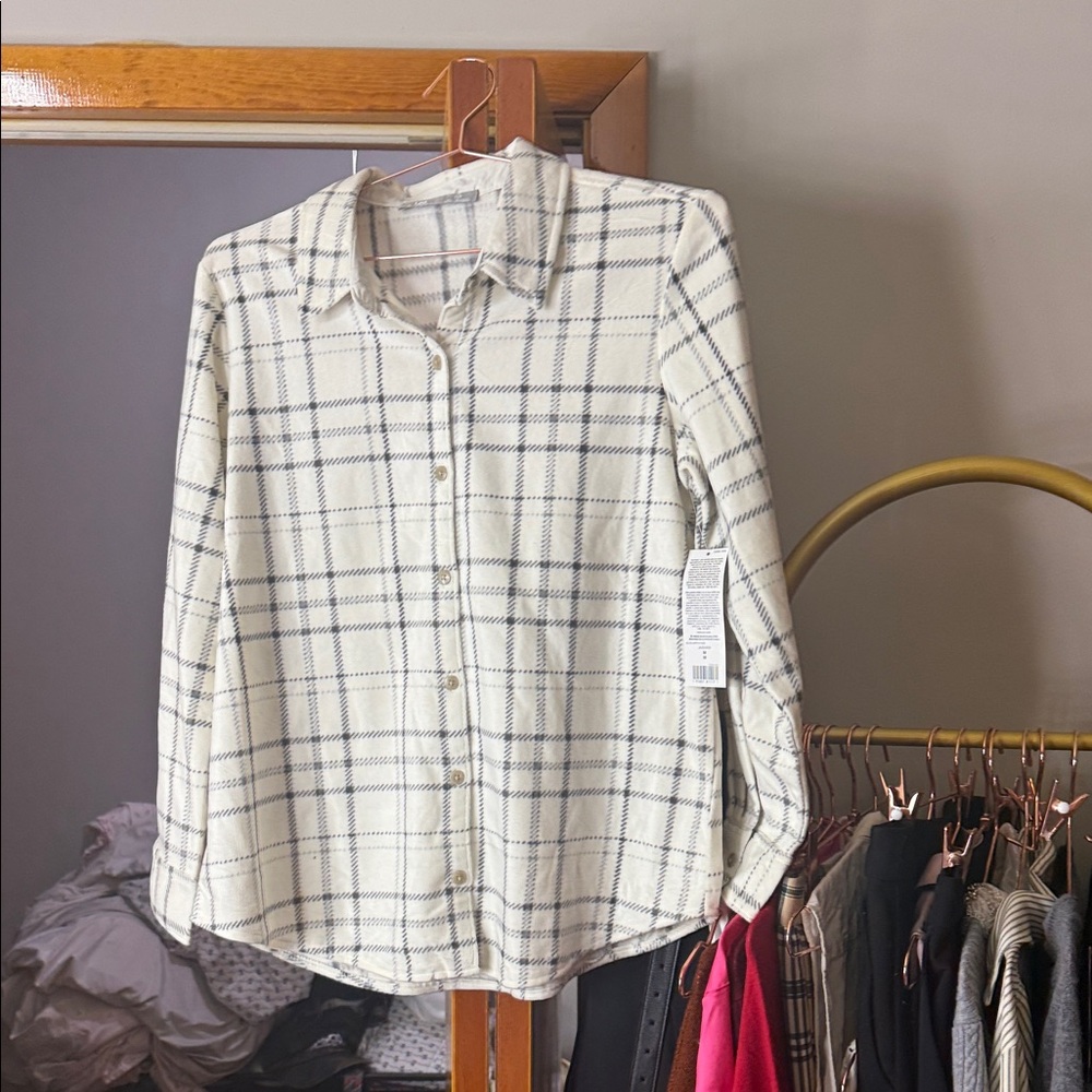 Plaid Button-Up Shirt